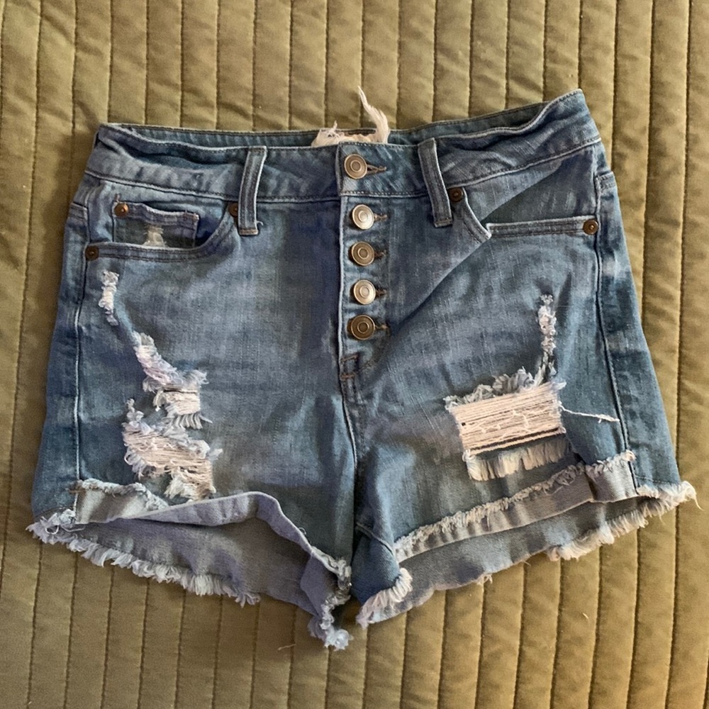 Altar’d State Distressed Stretch Jean Shorts